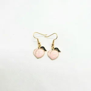 Enamel Peach Earrings