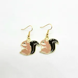 Enamel Squirrel Earrings