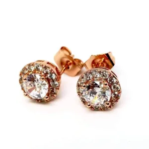 Ethereal Halo Gold plated Set Stud Earrings for Women