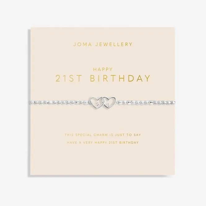 Forever Yours Happy 21St Birthday Silver 17.5cm Bracelet 6160