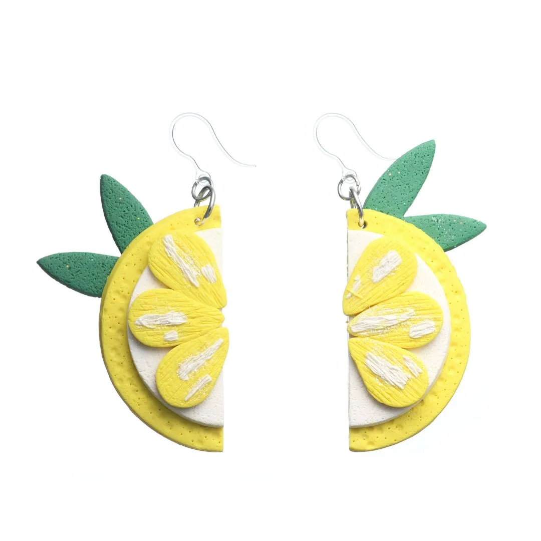 Fruit Clay Dangles Hypoallergenic Earrings for Sensitive Ears Made with Plastic Posts