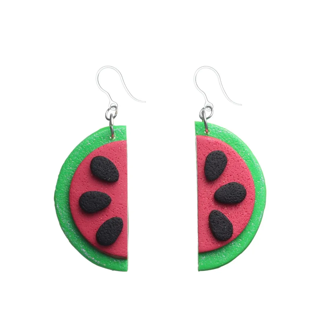 Fruit Clay Dangles Hypoallergenic Earrings for Sensitive Ears Made with Plastic Posts