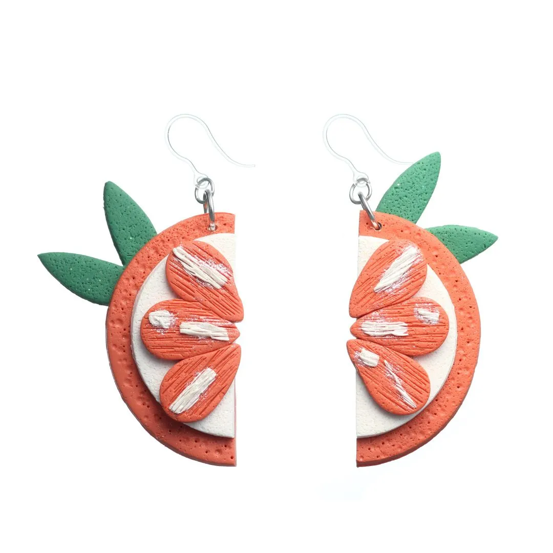 Fruit Clay Dangles Hypoallergenic Earrings for Sensitive Ears Made with Plastic Posts