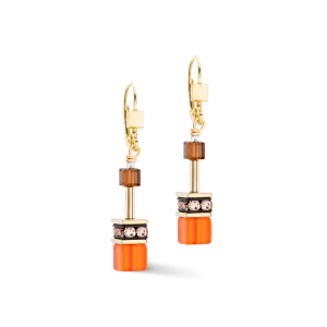 GeoCUBE® Iconic earrings Sunset gold