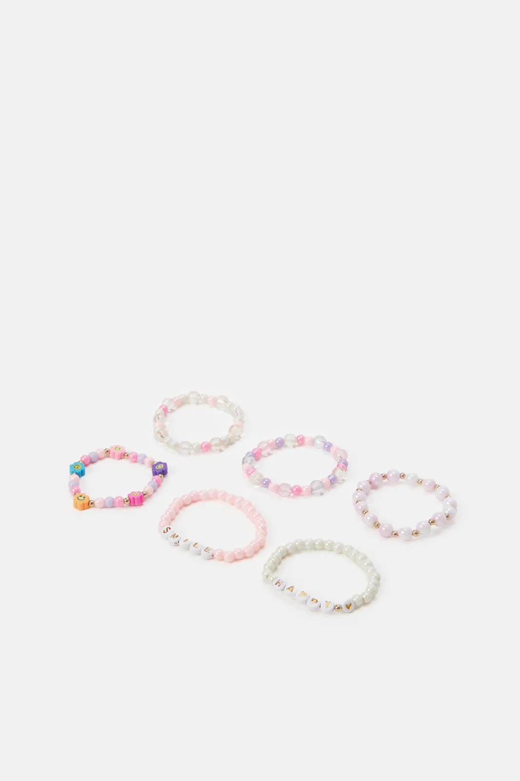 Girls Assorted Embellished Bracelet Set (6 Piece)