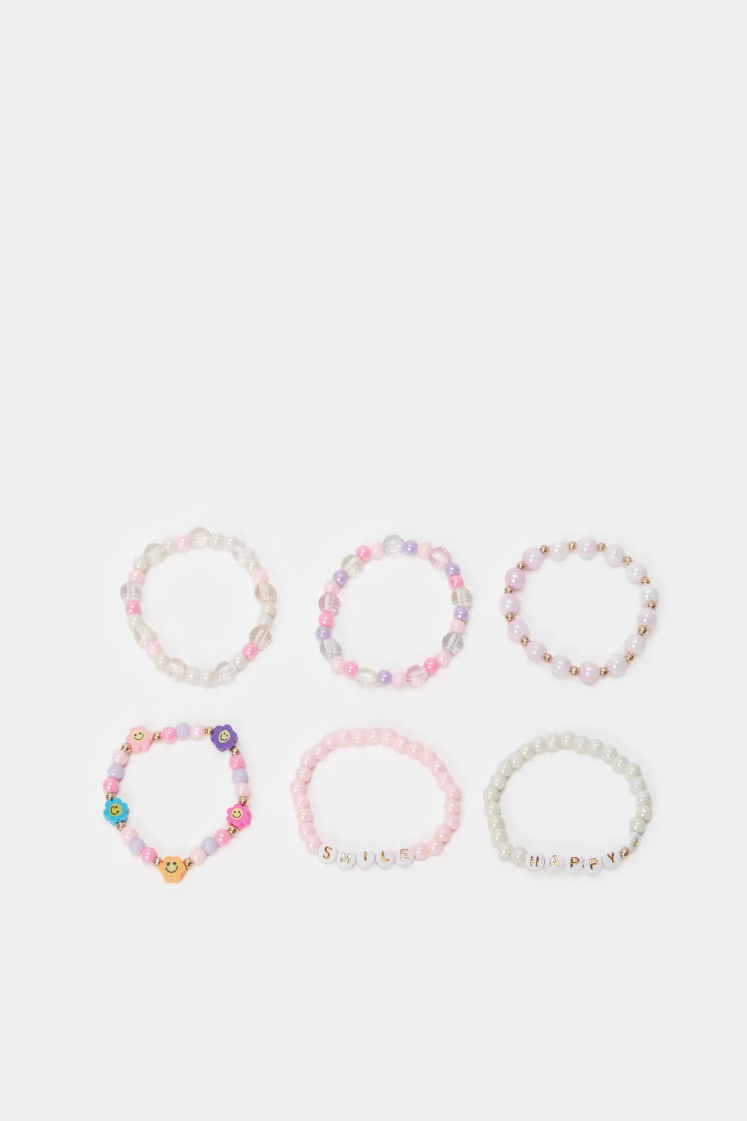 Girls Assorted Embellished Bracelet Set (6 Piece)