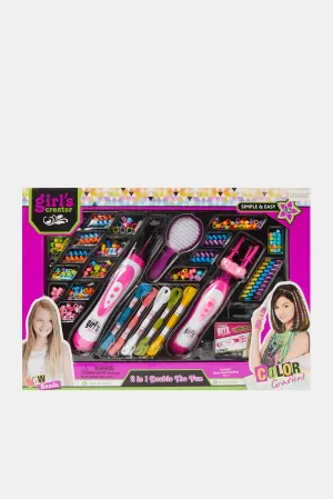 Girl's Creator 2 In 1 Double The Fun Hair Braider And Hair Beader