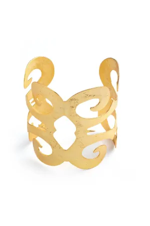 Gold Plated Brass Cut Out Bangle