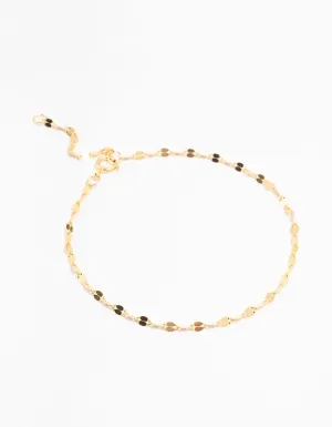 Gold Plated Sterling Silver Chain Bracelet & Anklet