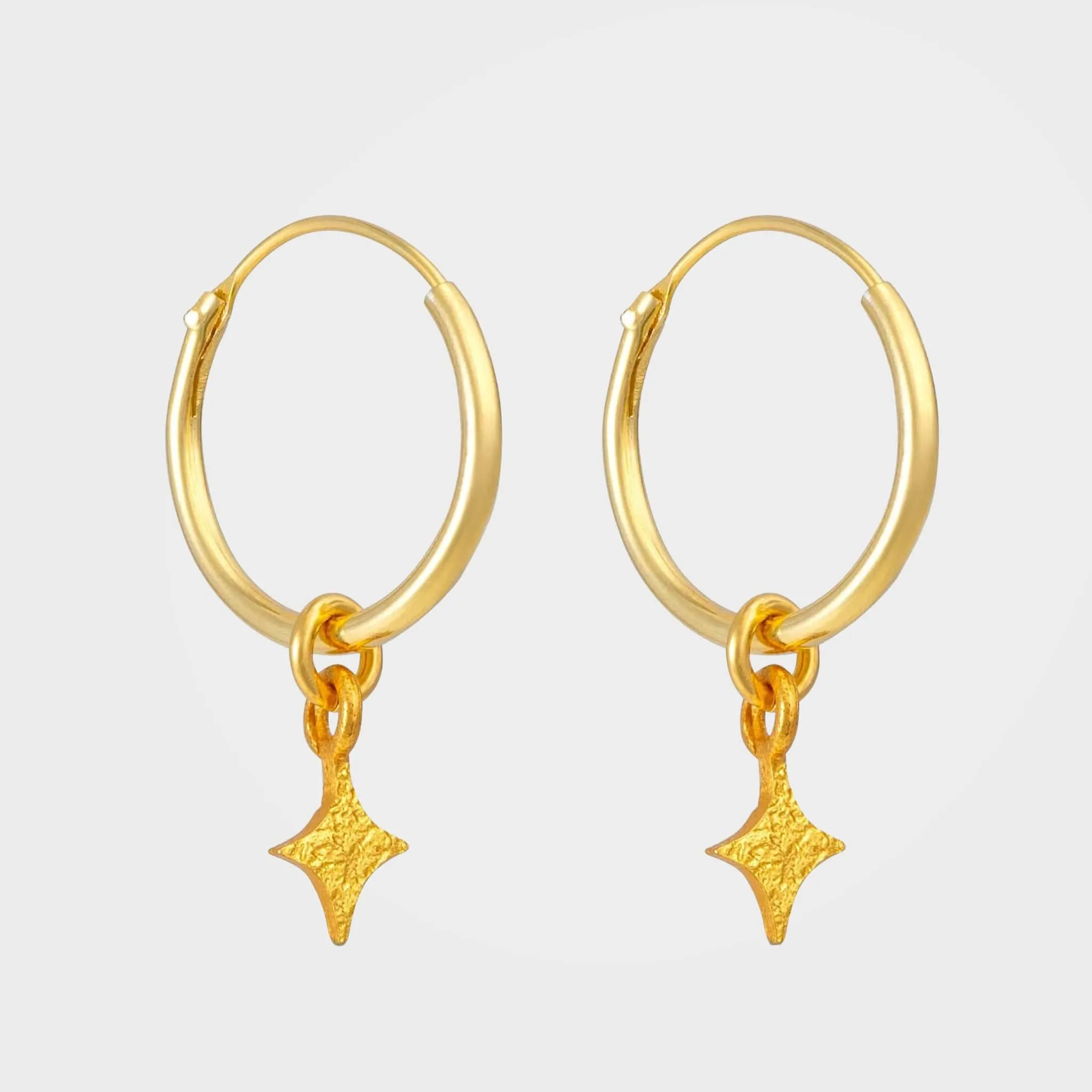 Gold Star Moon Charm Earrings | By Lunar James