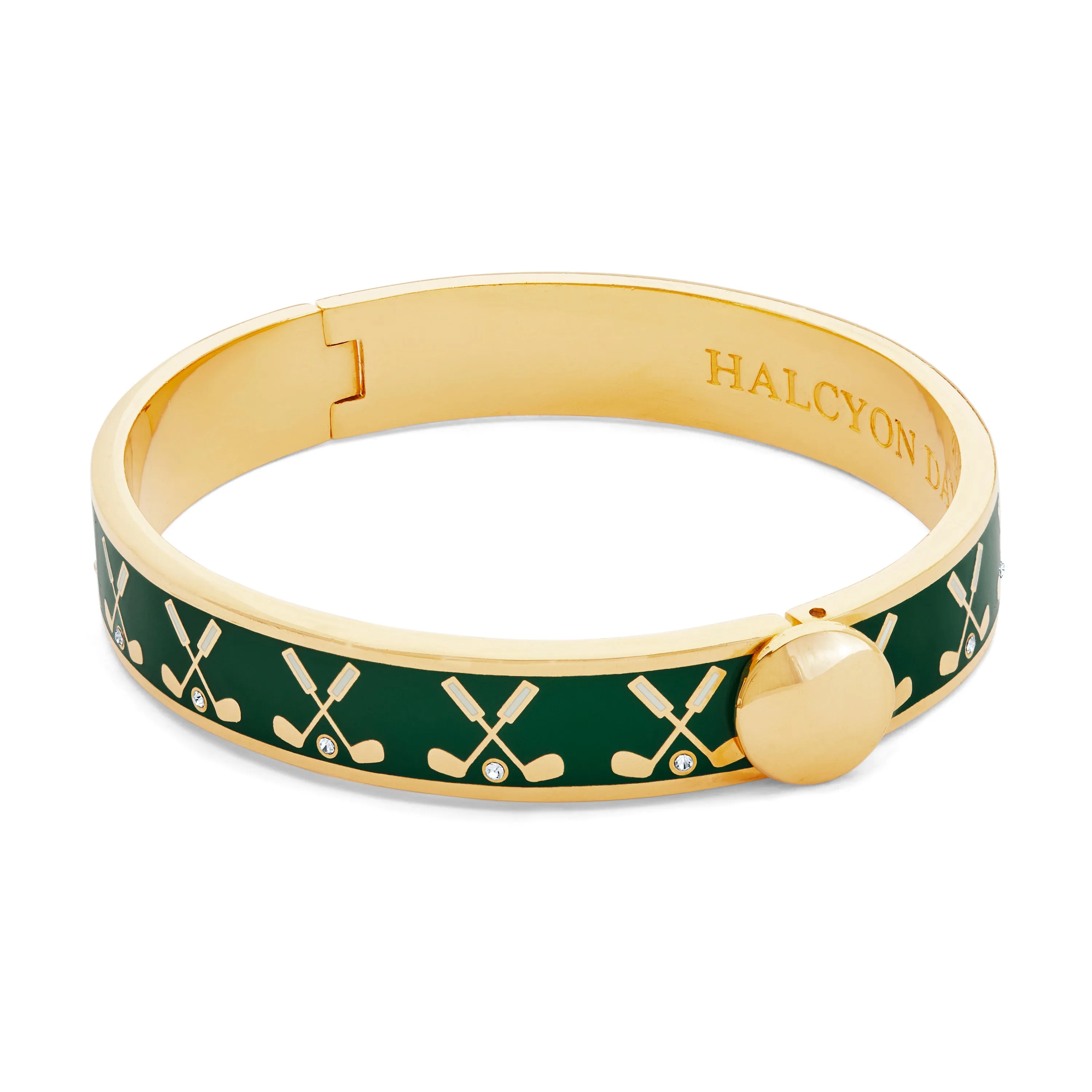 Golf Club Emerald & Gold Bangle