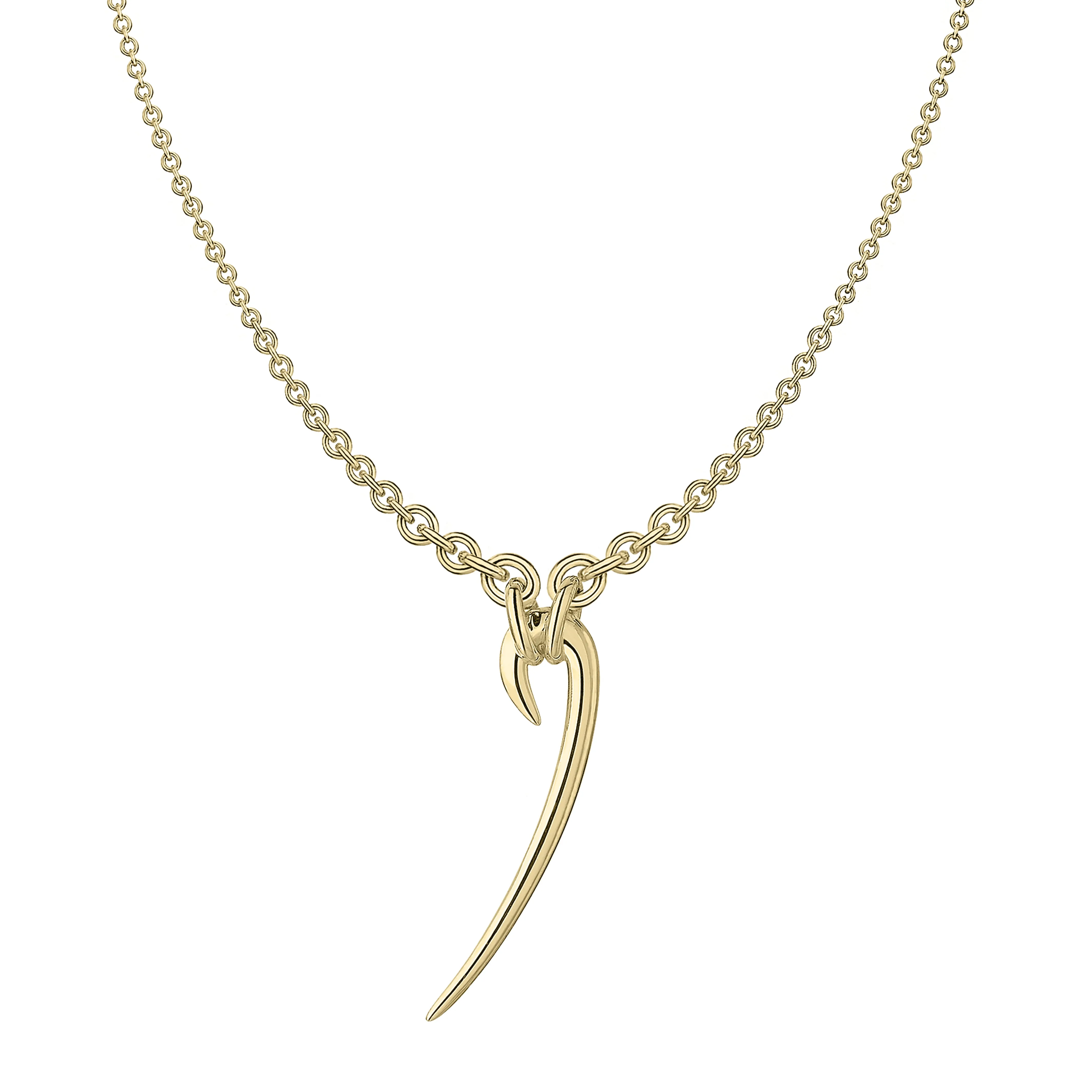 Hook Drop Necklace - Yellow Gold Vermeil