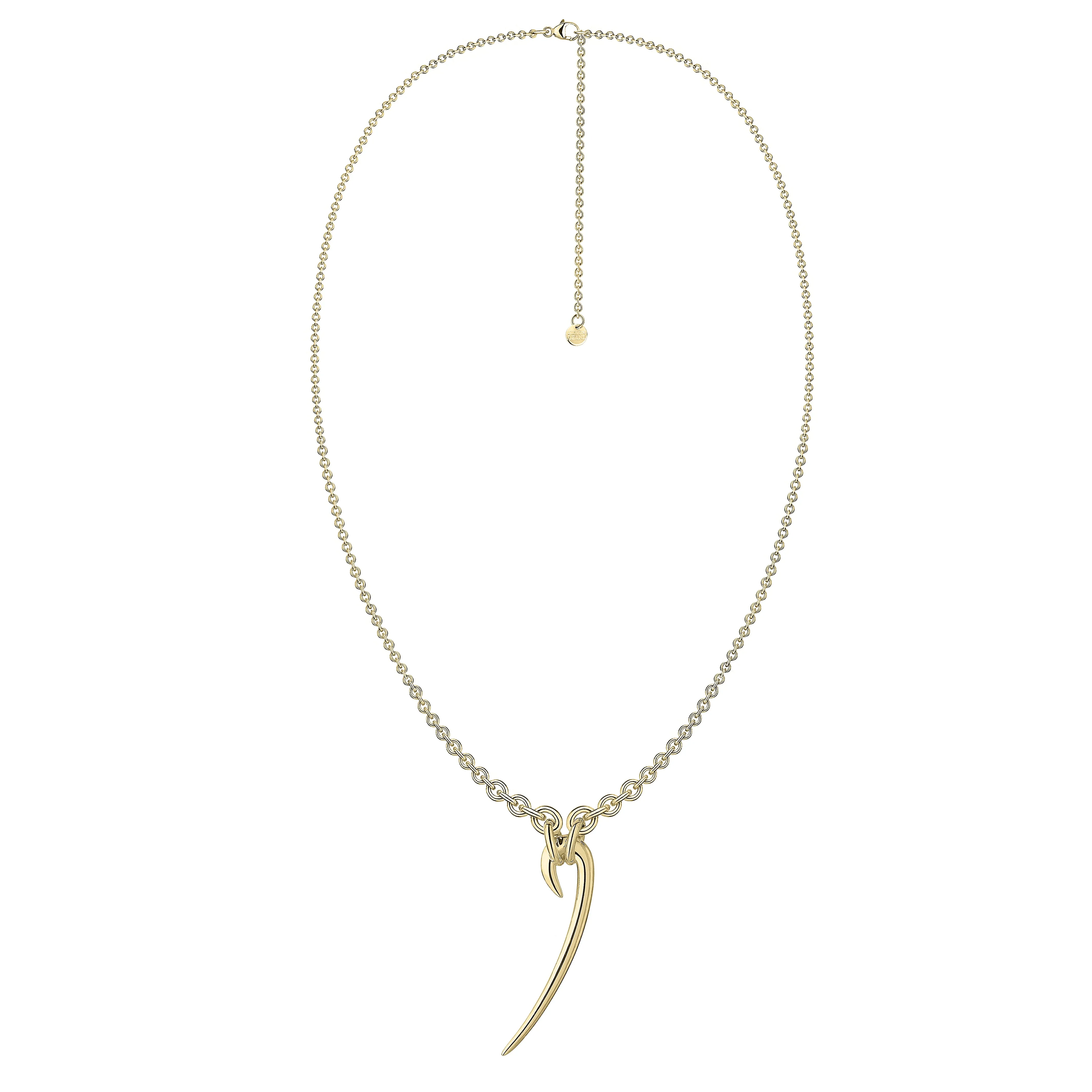 Hook Drop Necklace - Yellow Gold Vermeil