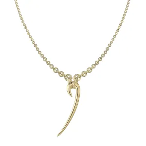 Hook Drop Necklace - Yellow Gold Vermeil