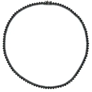 Ibiza Black CZ's 3 Prong Tennis Necklace