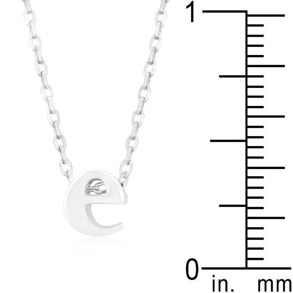 Initial E Silver Pendant