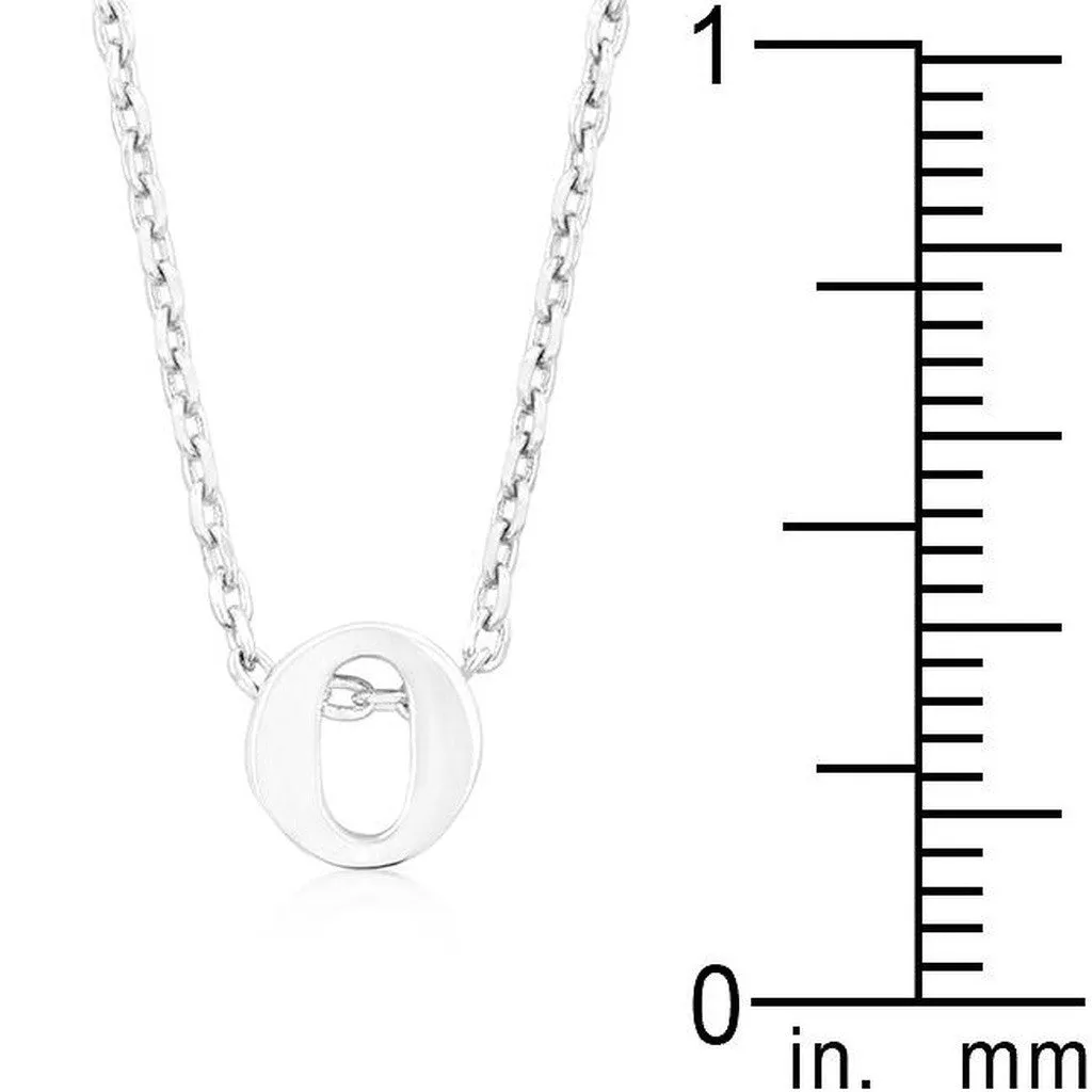 Initial O Silver Pendant