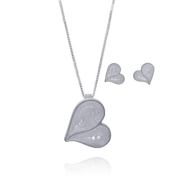 JUDE HEART SILVER SET