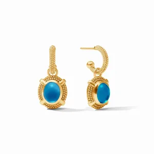 Julie Vos Cabochon Hoop & Charm Earrings