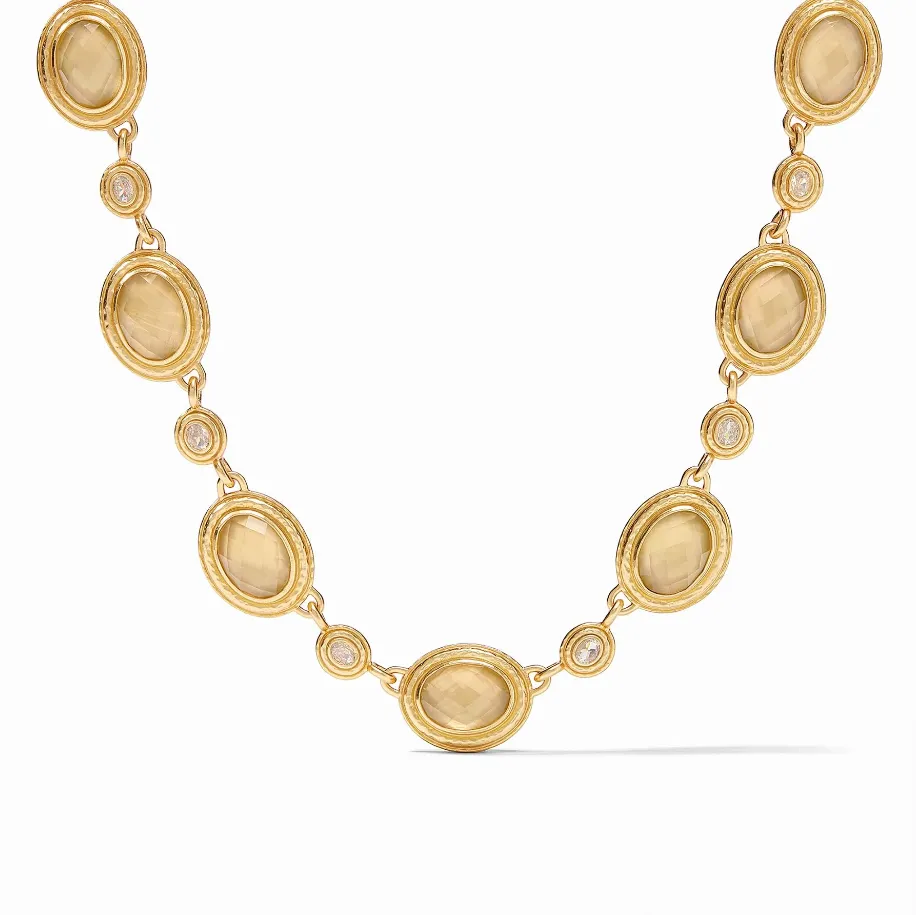 Julie Vos Tudor Stone Necklace in Champagne