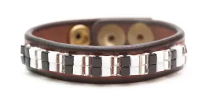 Just Fur Fun- Leather Bracelet (Tuxedo)