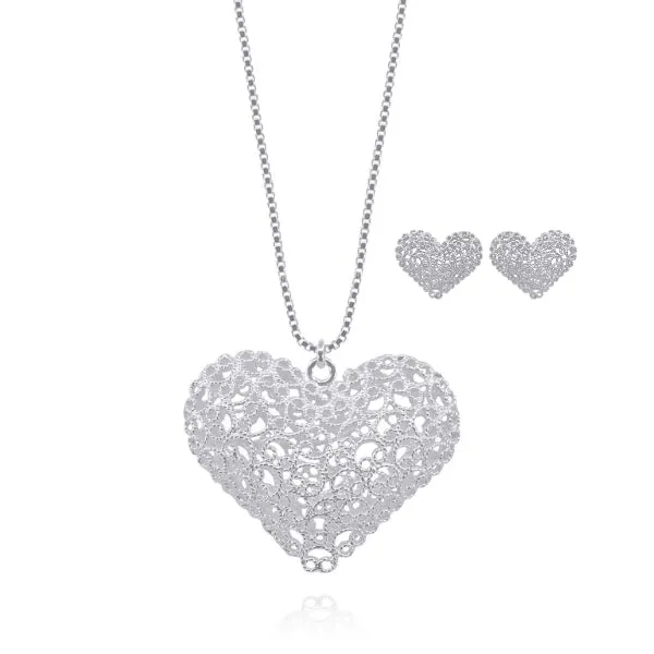 KATE HEART SILVER SET