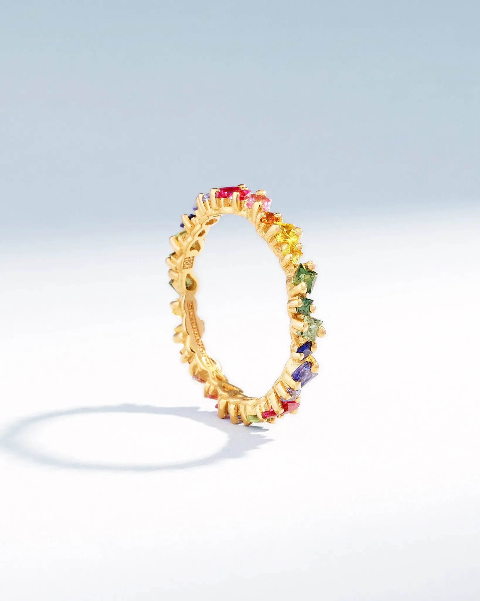 La Fantaisie Cosmic Rainbow Sapphire Eternity Band