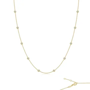 Lafonn Yellow Gold Plated Simulated Diamond by the Yard Necklace