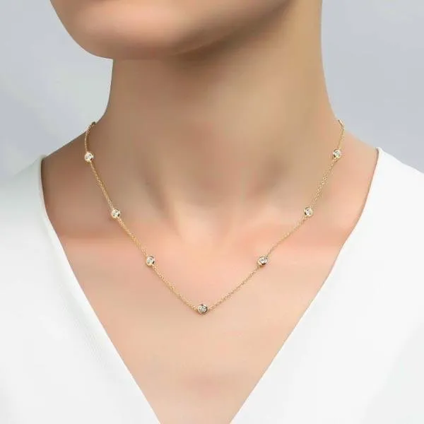 Lafonn Yellow Gold Plated Simulated Diamond by the Yard Necklace