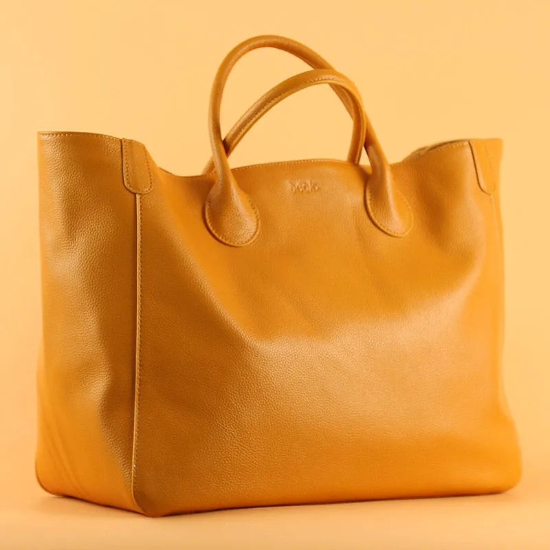 Leather Large Shoulder Tote