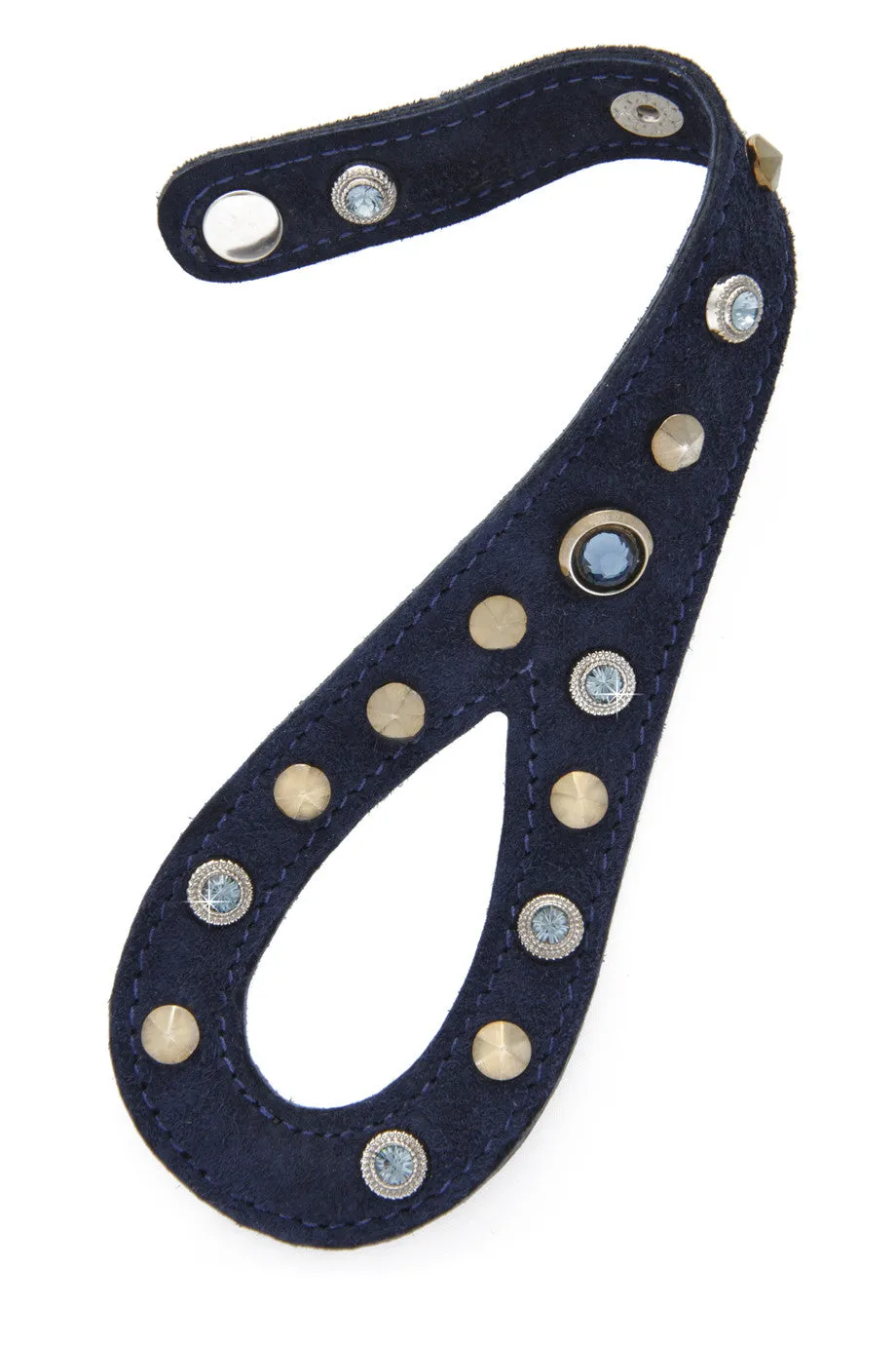 LK DESIGNS Blue Suede Crystal Wristband