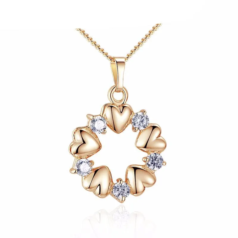 Luxury  Gold Color Heart Necklace