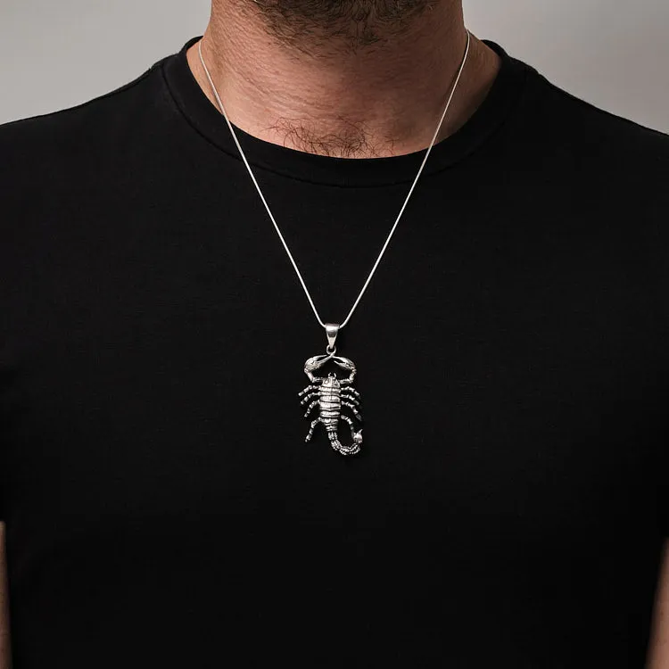 Men's Large Scorpion Pendant Made from Sterling Silver