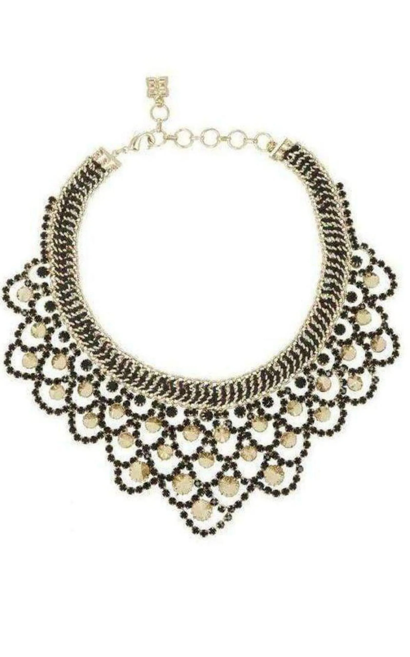 Metal Spike Bib Necklace