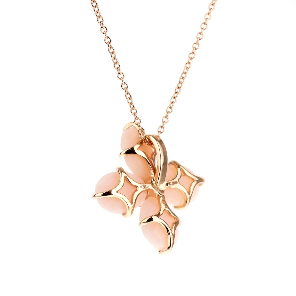 Mimi Milano Pink Opal Sapphire Rose Gold Necklace