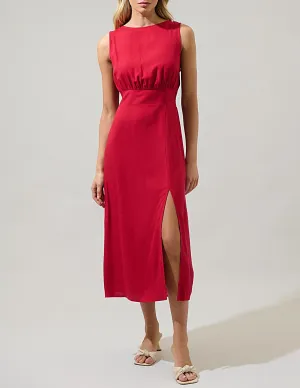 Mirabel Sleeveless Boatneck Midi Dress