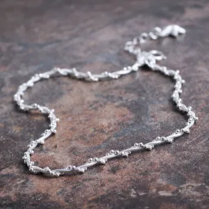 Moonlit Starfish Fair Trade Sterling Silver Hand Crafted Anklet from Peru