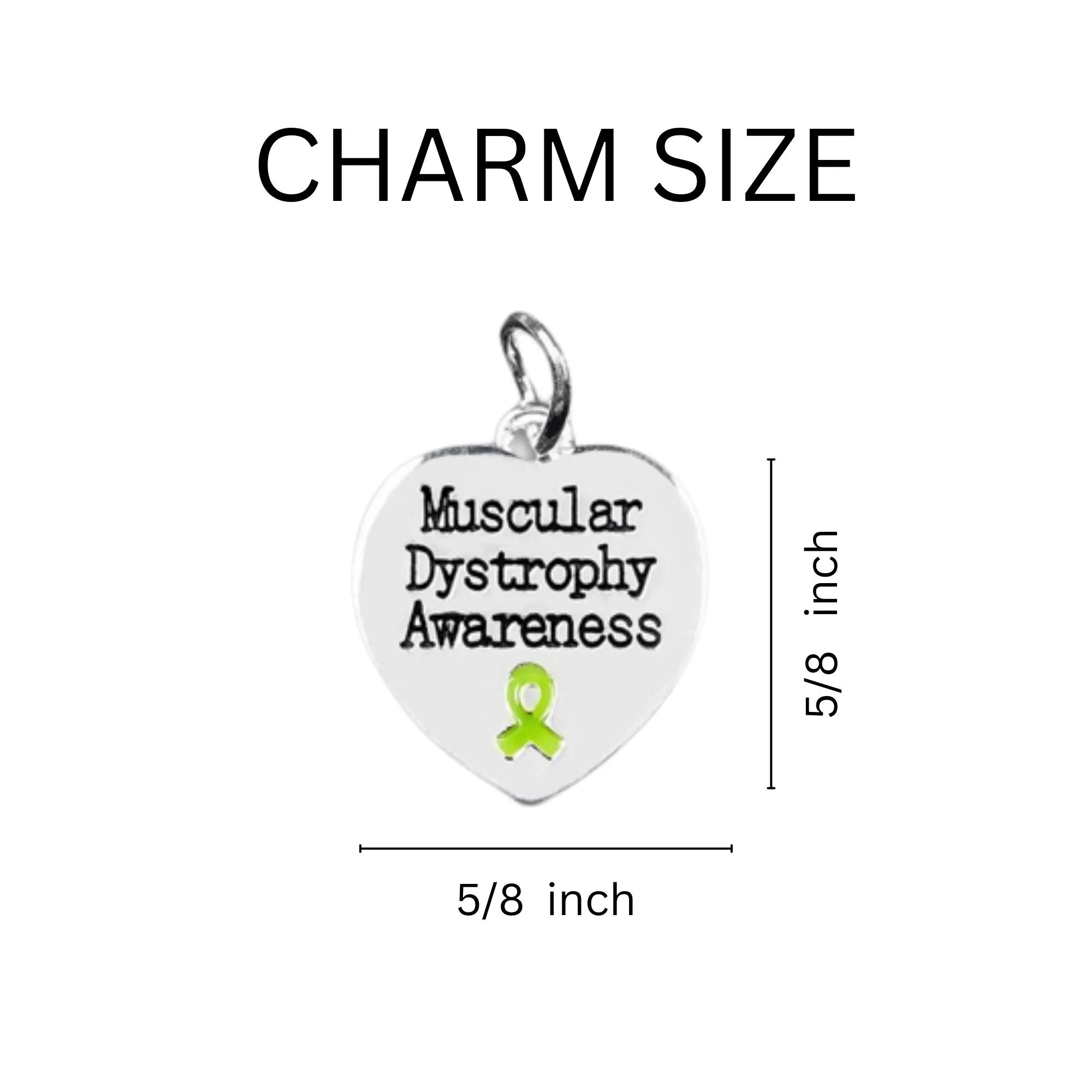 Muscular Dystrophy Awareness Heart Key Chains