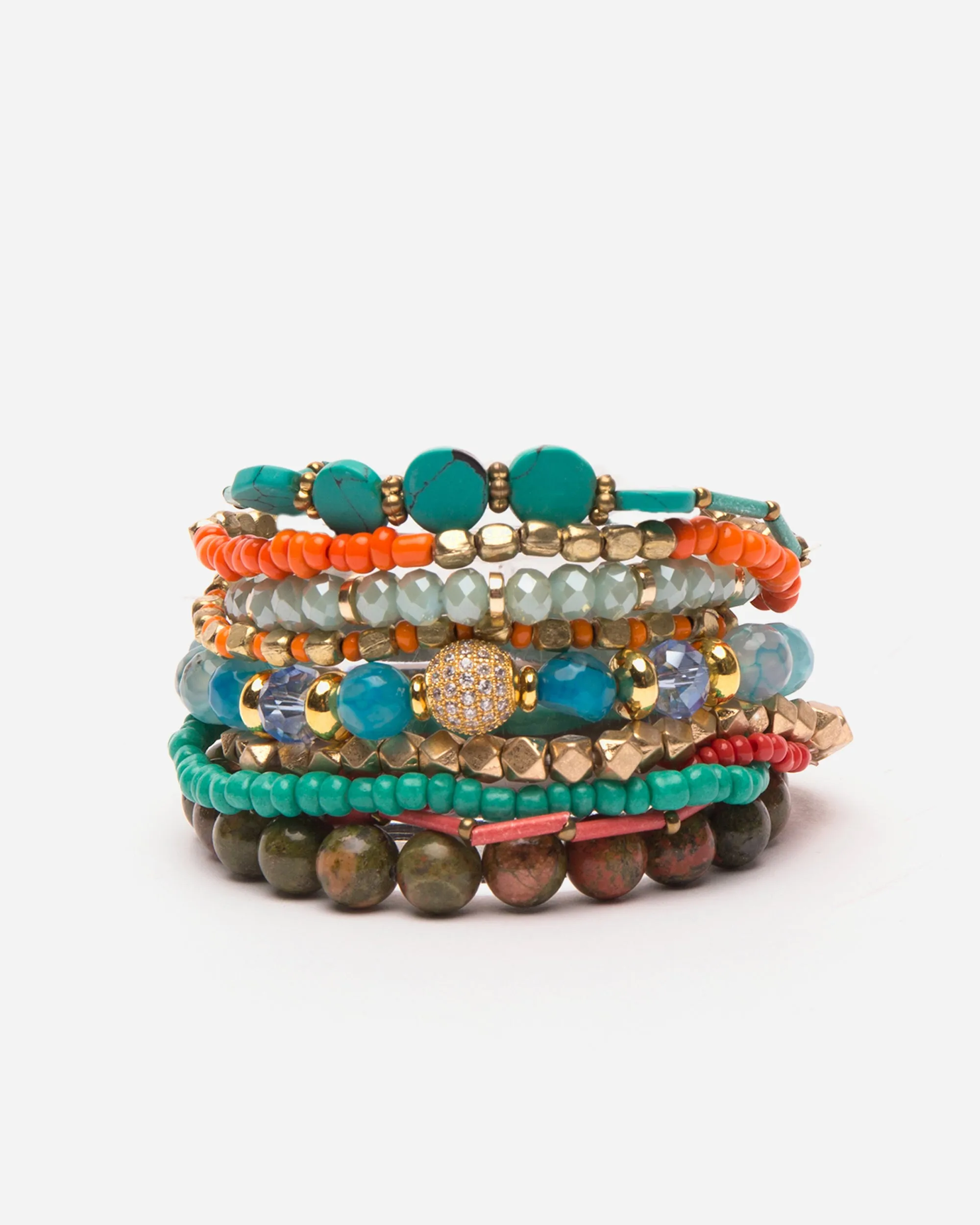 Oaxaca Beaded Stacked Bracelet