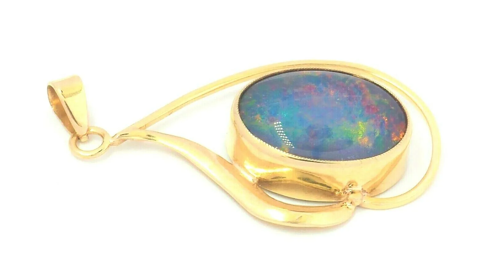 Opal Triplet 9ct Yellow Gold Pendant