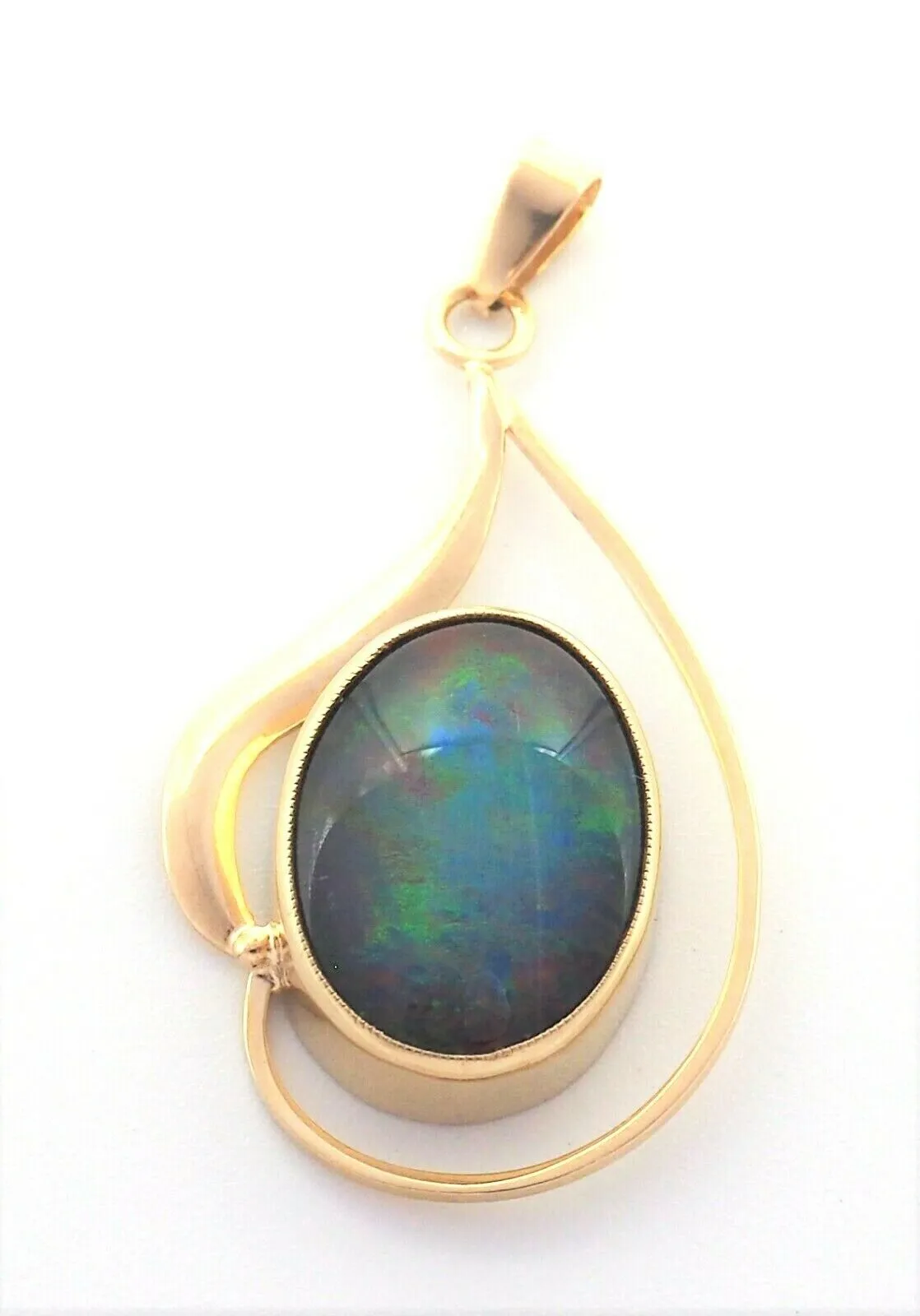 Opal Triplet 9ct Yellow Gold Pendant