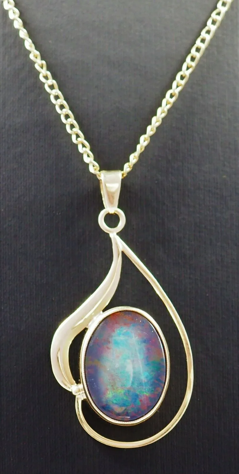 Opal Triplet 9ct Yellow Gold Pendant