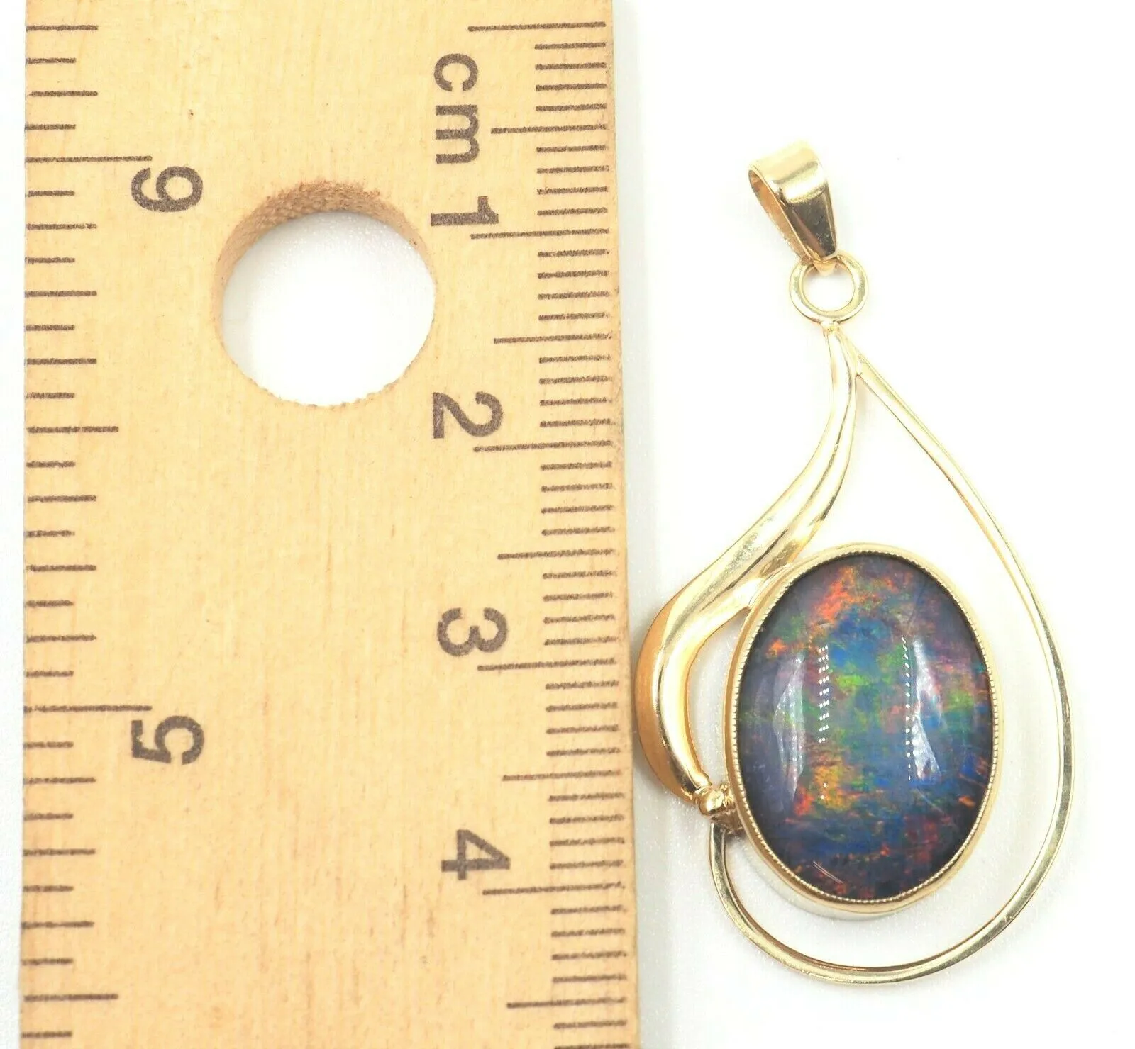 Opal Triplet 9ct Yellow Gold Pendant