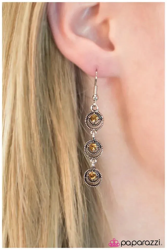 Paparazzi Earring ~ My Darling Clementine - Brown