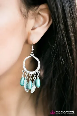 Paparazzi Earring ~ Perfect Landing - Blue