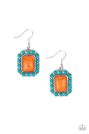 Paparazzi Earring ~ Sandstone Sway - Orange