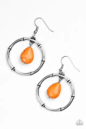 Paparazzi Earring ~ Stone Style - Orange