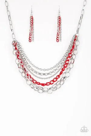 Paparazzi Necklace ~ Color Bomb - Red