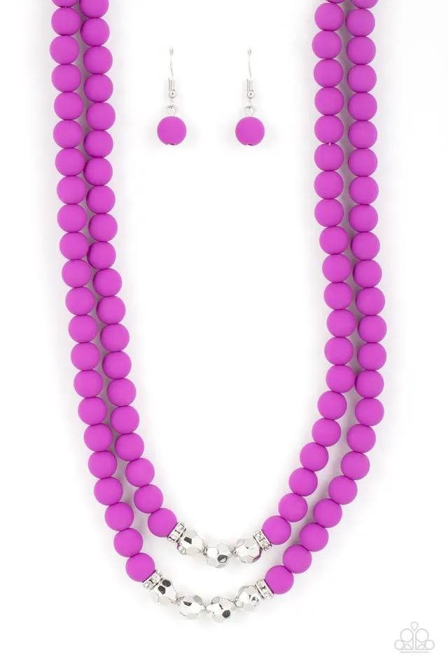 Paparazzi Necklace ~ Summer Splash - Purple