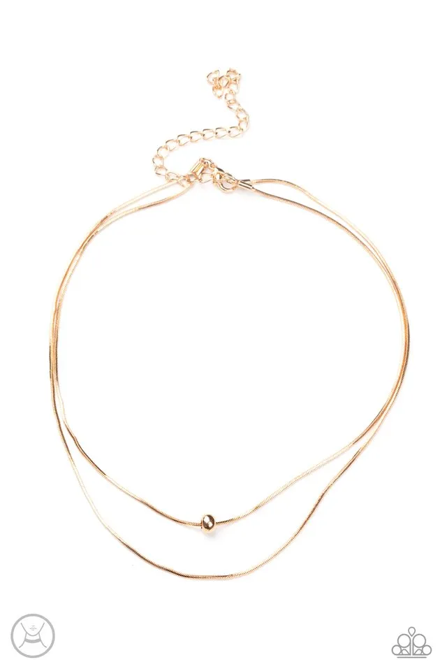 Paparazzi Necklace ~ Super Slim - Gold